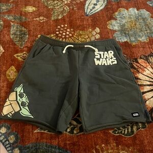 Star Wars Kids Dark Gray Shorts with Green Graphic